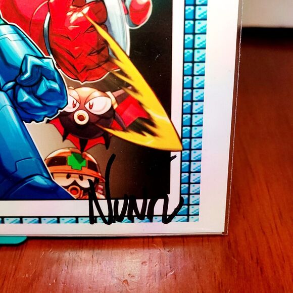 Mega Man 7x10 Signed By Eddie Nuñez ART PRINT Limited w C.O.A. - Picture 2 of 4